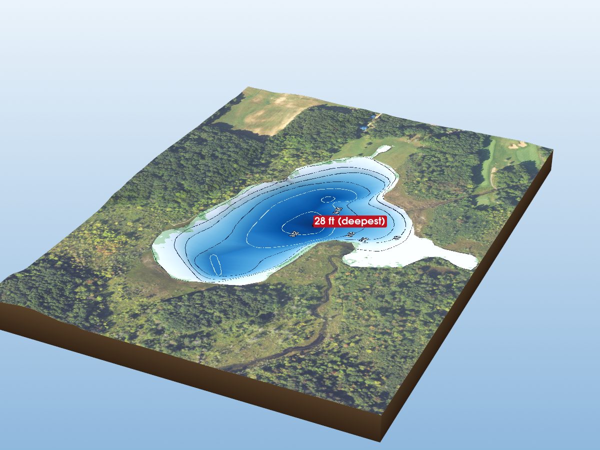Depth map of Lime Lake