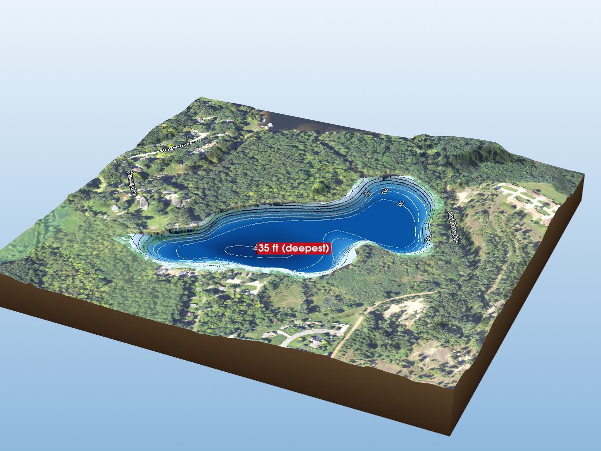 Depth map of Limekiln Lake