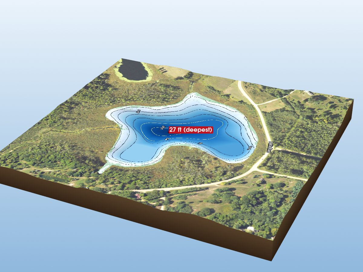 Depth map of Lincoln Lake