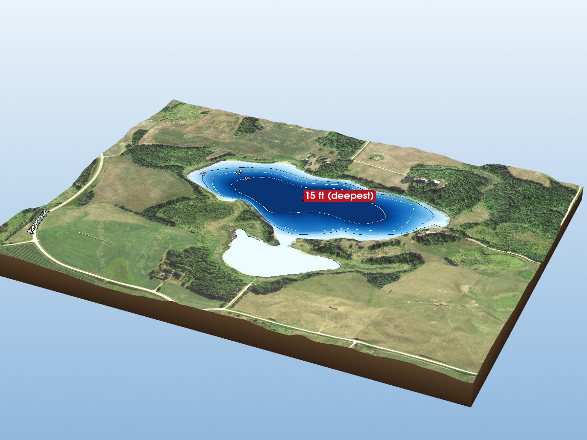 Depth map of Lindberg Lake