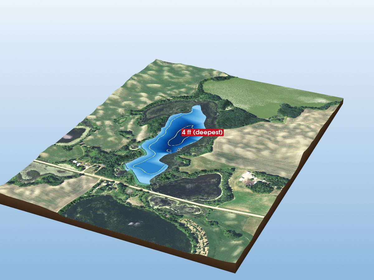 Depth map of Lindgren Lake