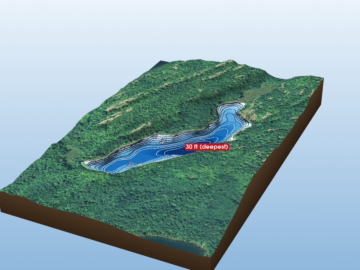 Depth map of Link Lake