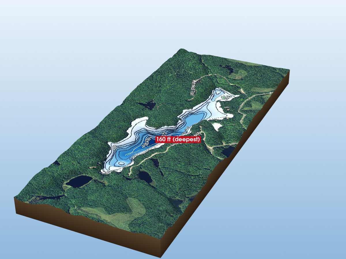 Depth map of Lipsy Lake
