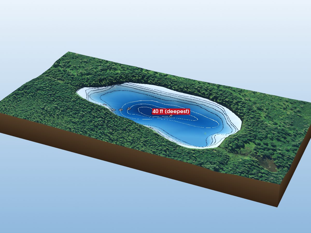 Depth map of Lisgar Lake 1