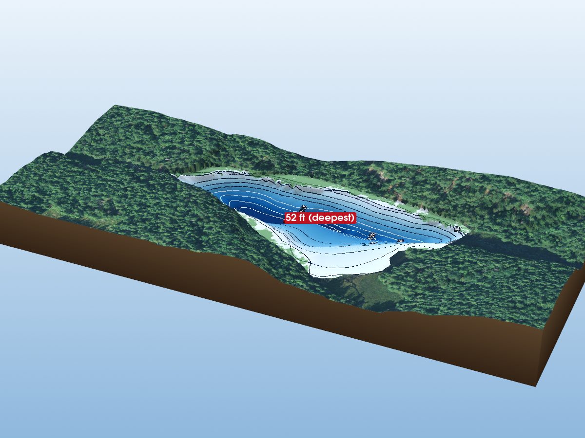 Depth map of Little Avery Lake