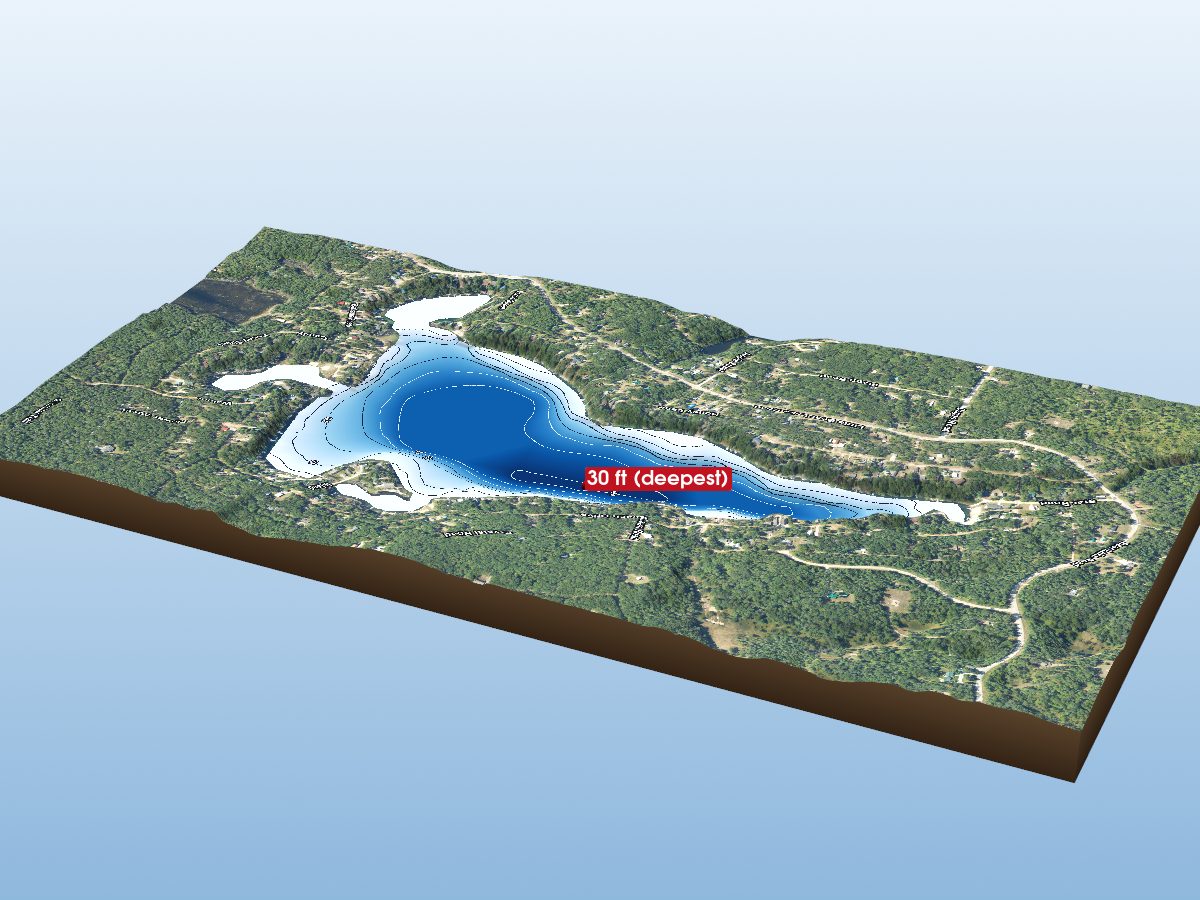 Depth map of Little Bear Lake