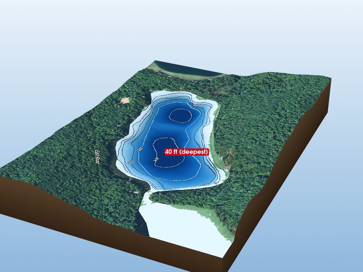Depth map of Little Black Lake