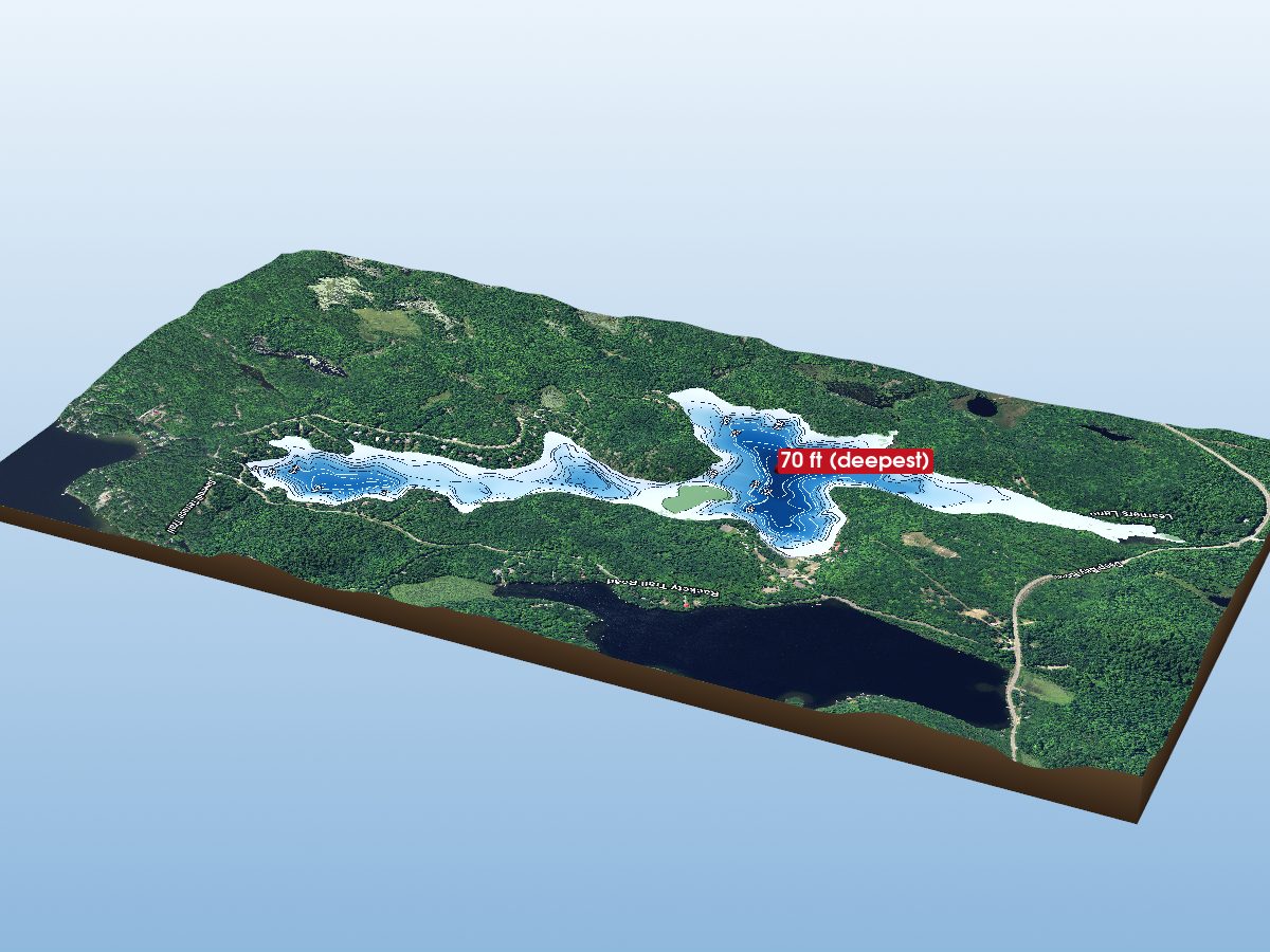 Depth map of Little Bob Lake