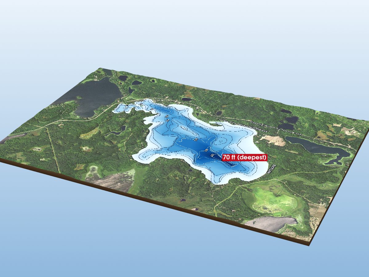 Depth map of Little Boy Lake