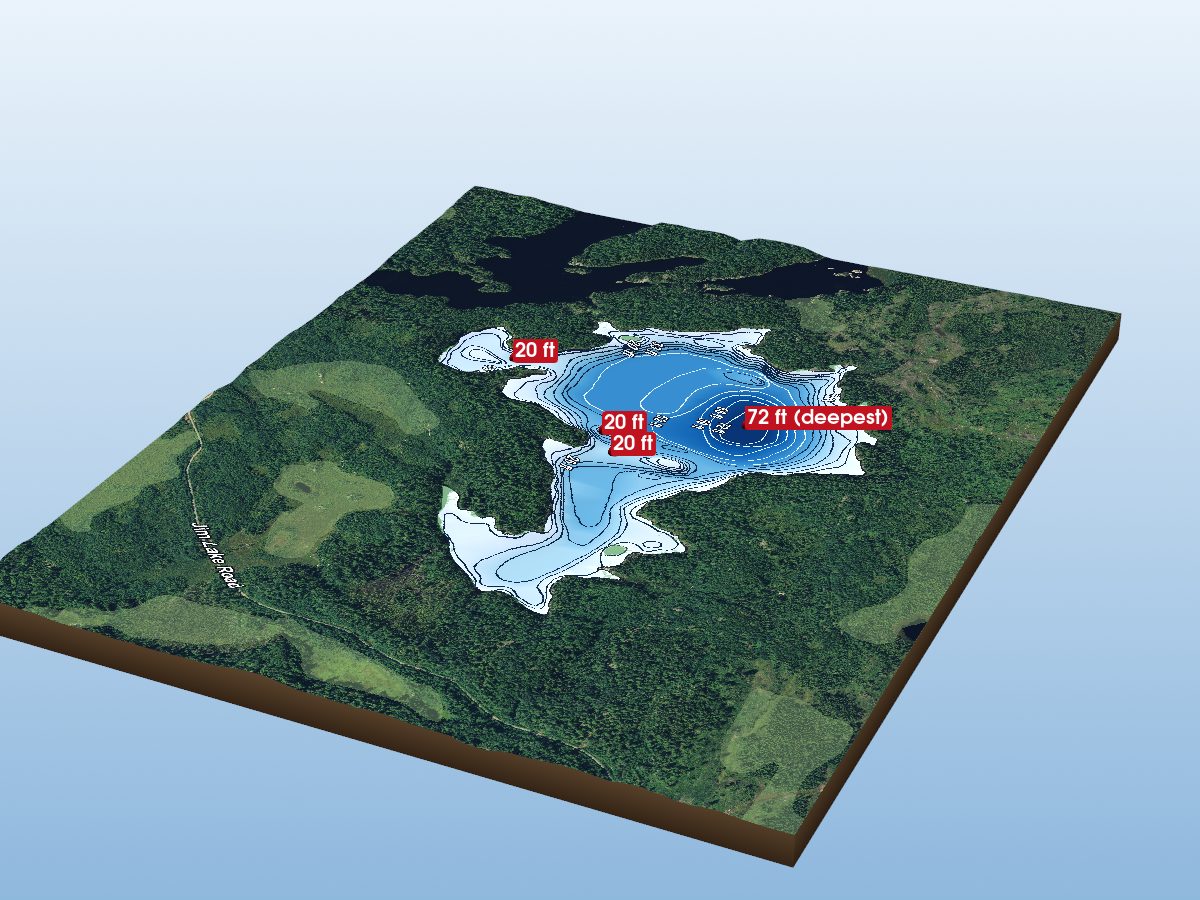 Depth map of Little Brown Lake