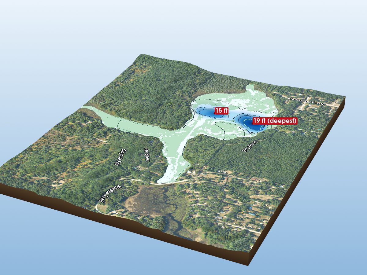 Depth map of Little Brush Lake
