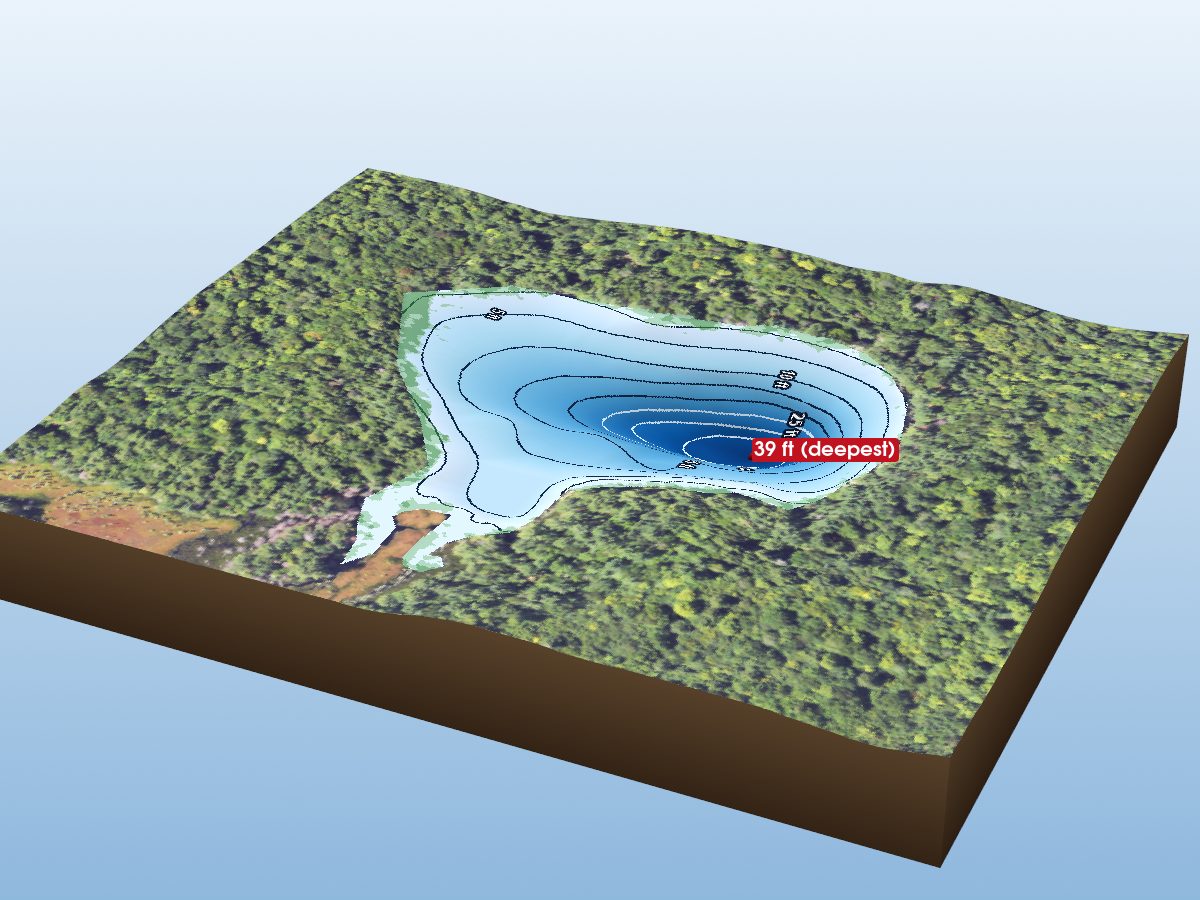 Depth map of Little Buckeye Lake