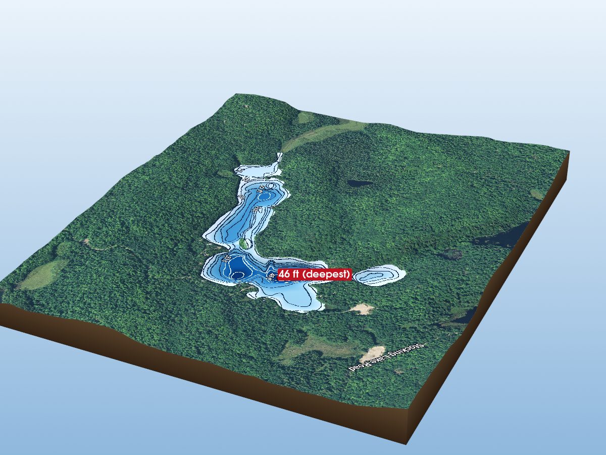 Depth map of Little Buckhorn Lake