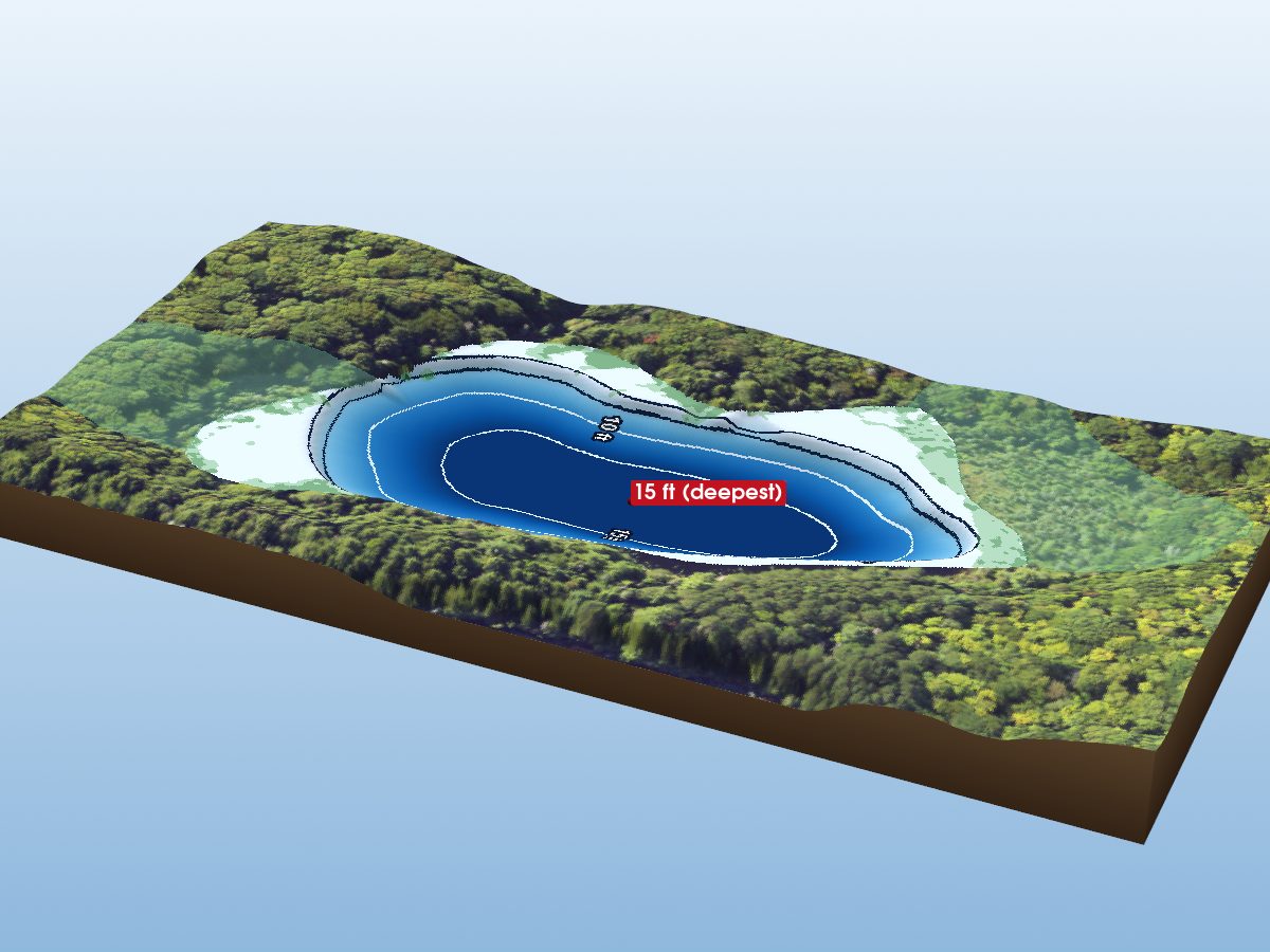 Depth map of Little Castle Lake