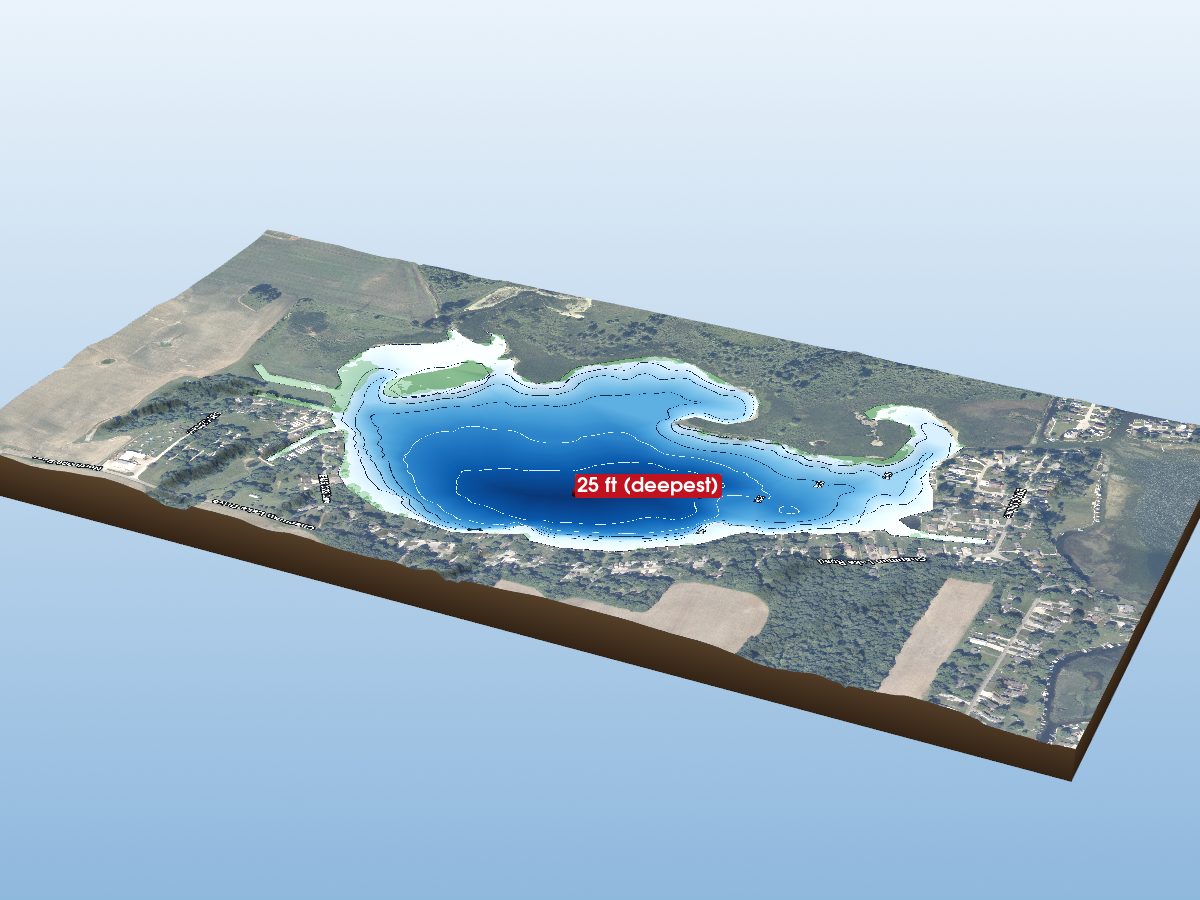 Depth map of Little Chapman Lake
