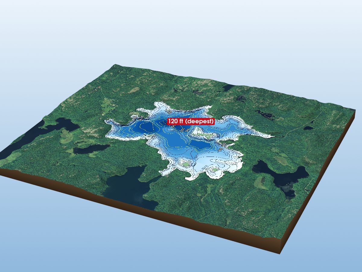 Depth map of Little Chiblow Lake