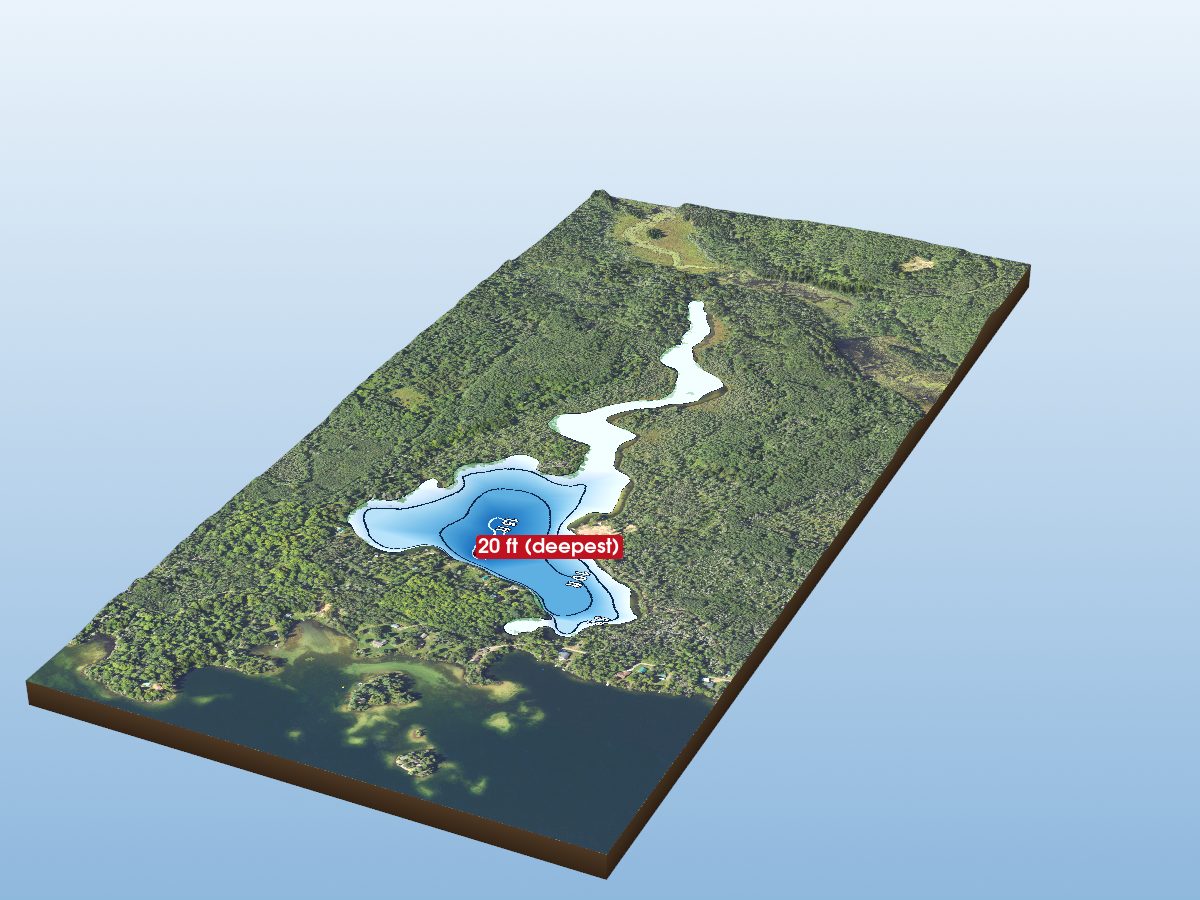 Depth map of Little Chief Lake