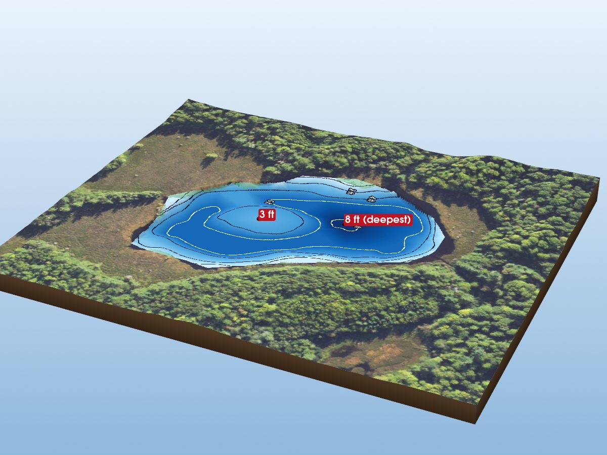 Depth map of Little Dollar Lake