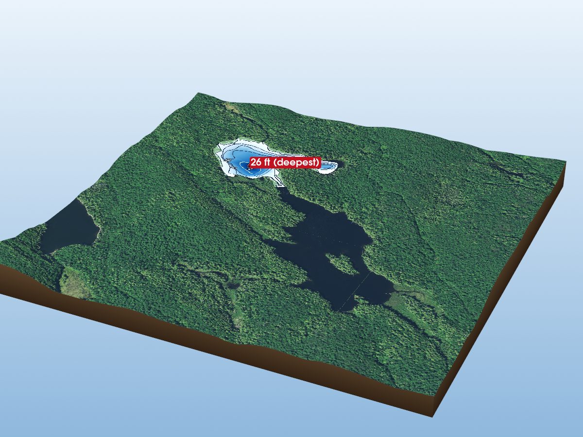 Depth map of Little Drummer Lake