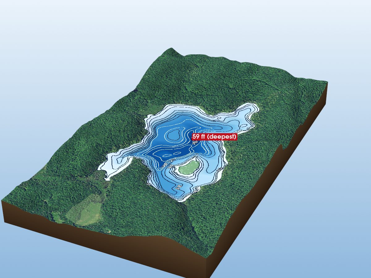 Depth map of Little Eagle Lake