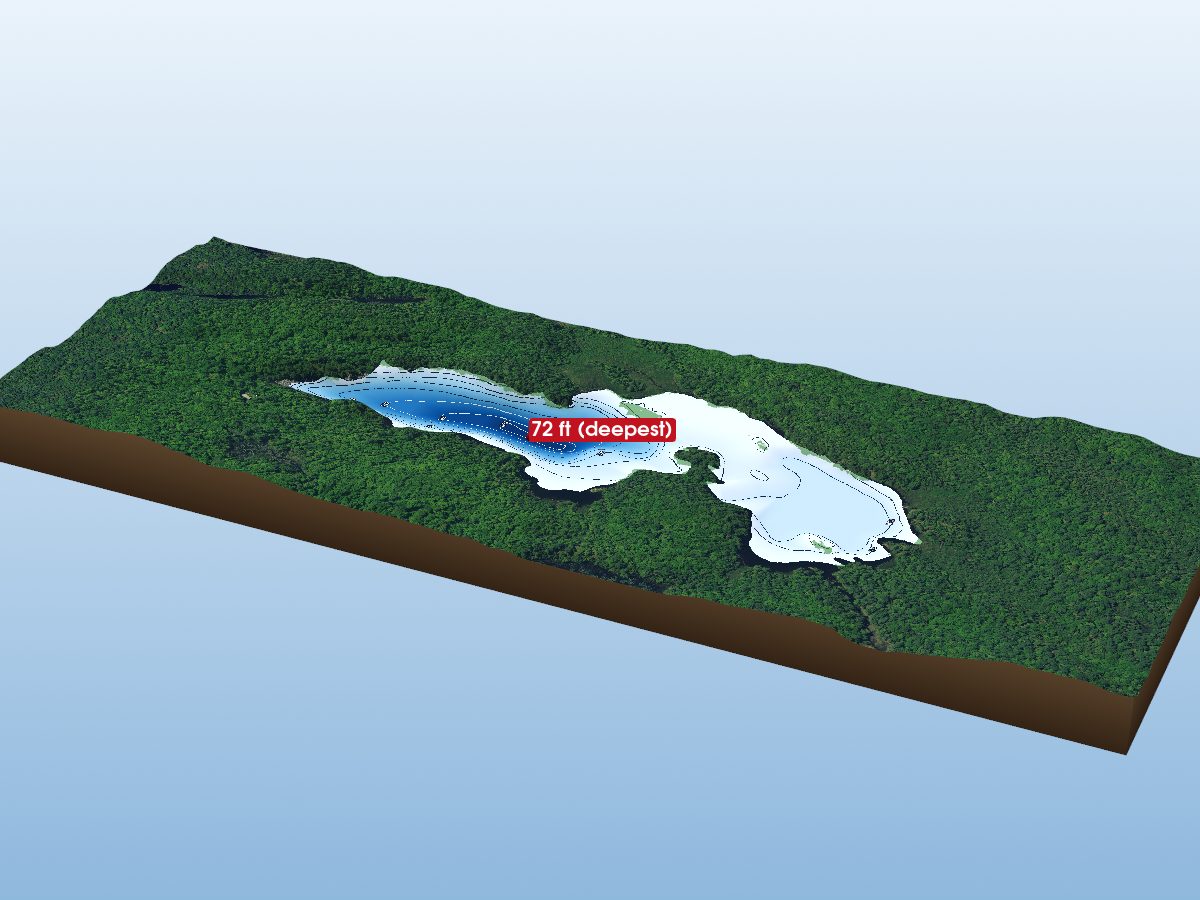 Depth map of Little East Lake