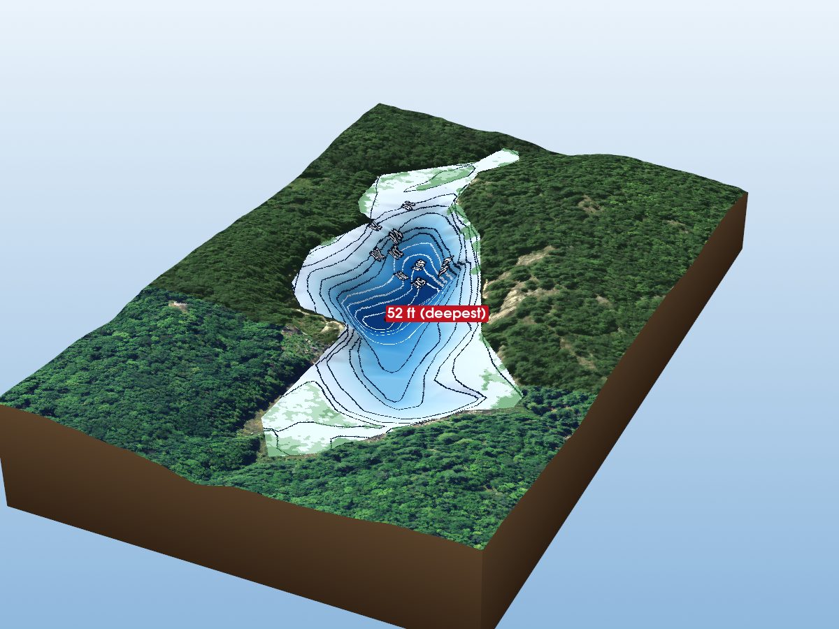Depth map of Little Echo Lake