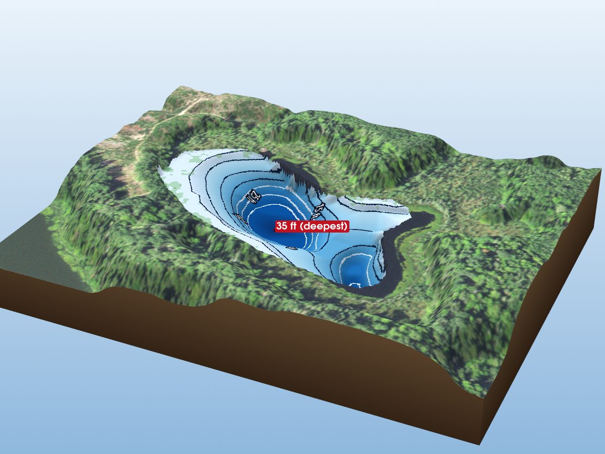 Depth map of Little Elbow Lake