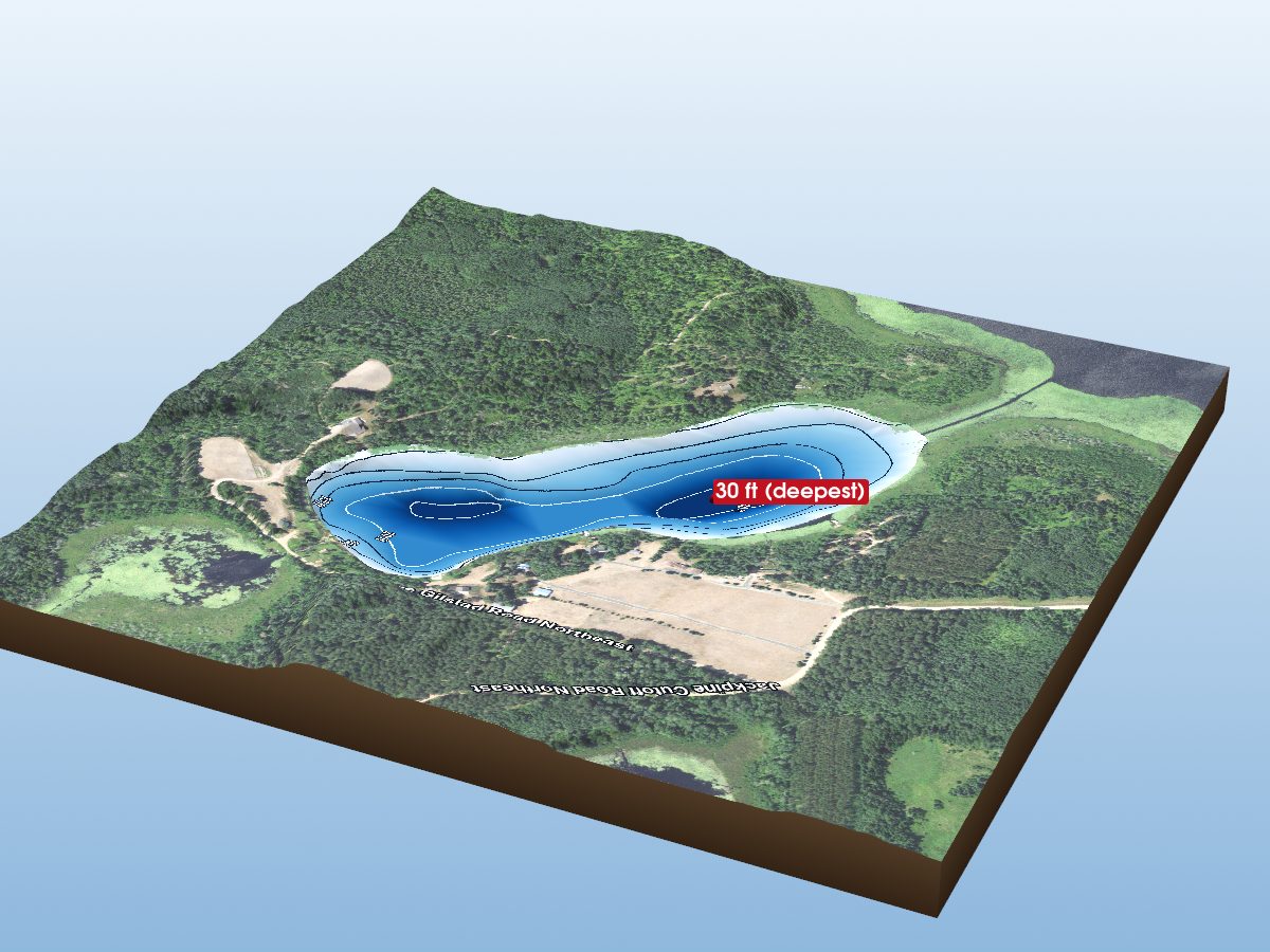 Depth map of Little Gilstad Lake