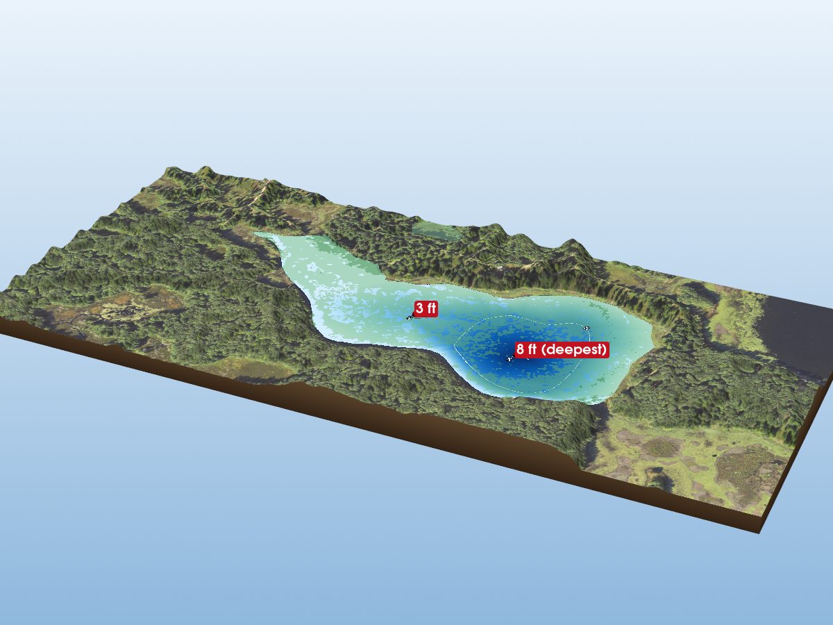 Depth map of Little Goose Lake