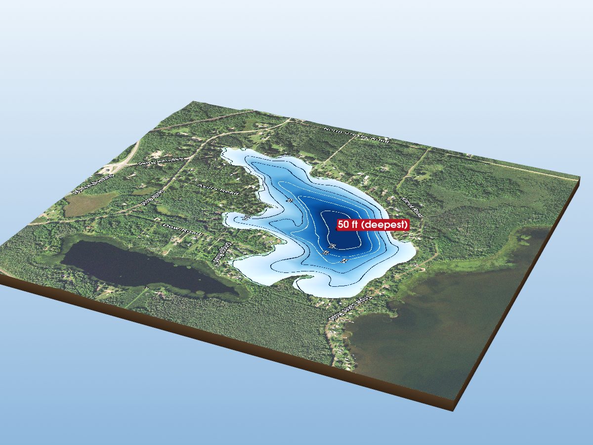 Depth map of Little Grand Lake
