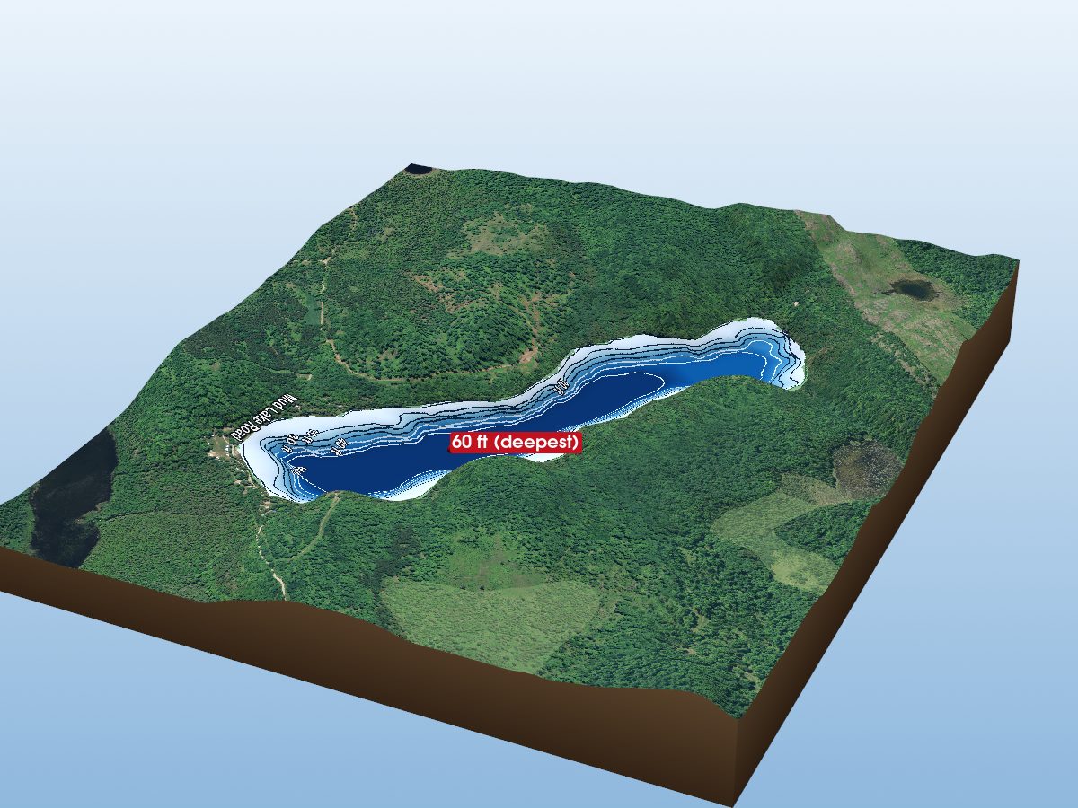 Depth map of Little Green Lake
