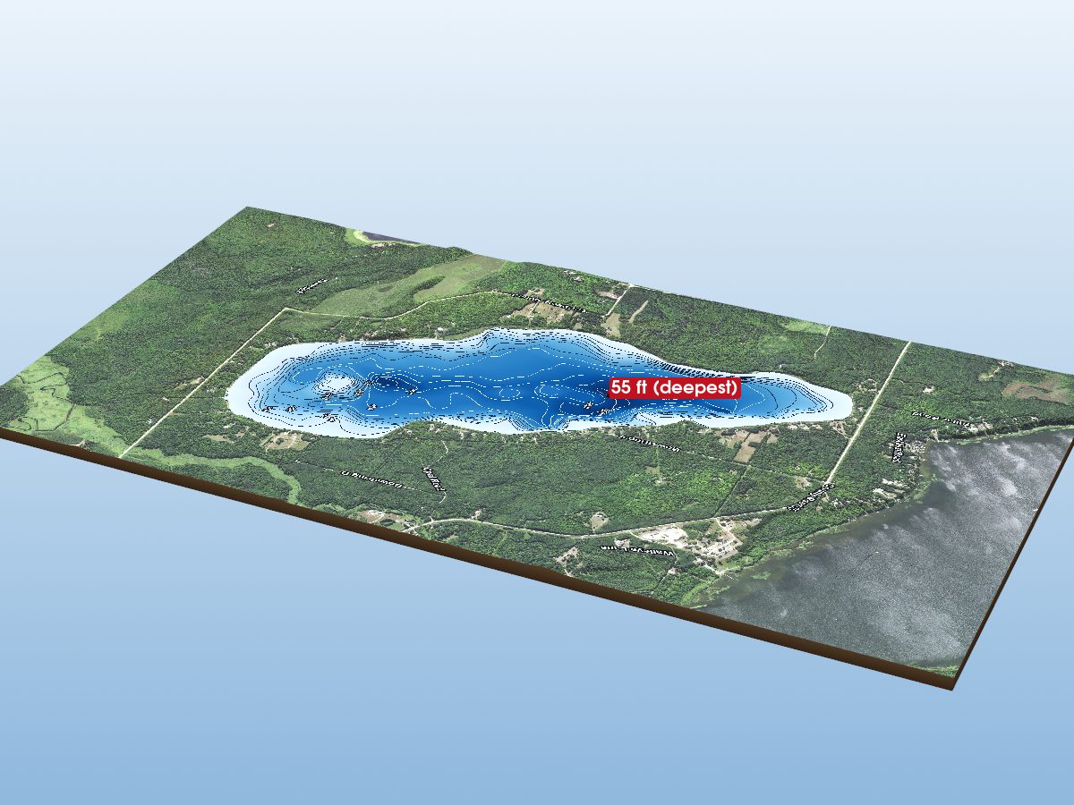 Depth map of Little Jessie Lake