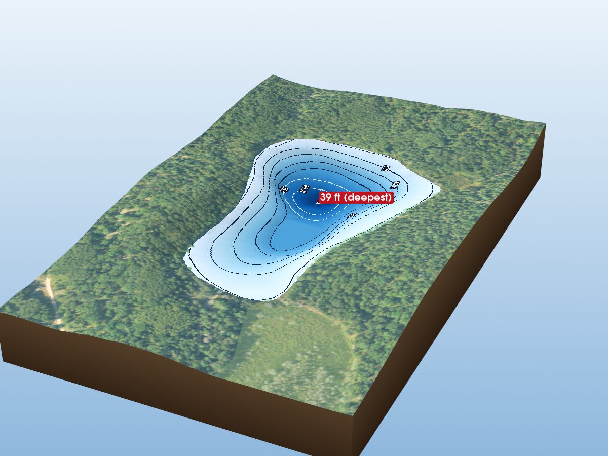 Depth map of Little Joe Lake