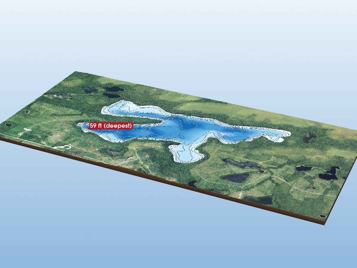 Depth map of Little Kesagami Lake