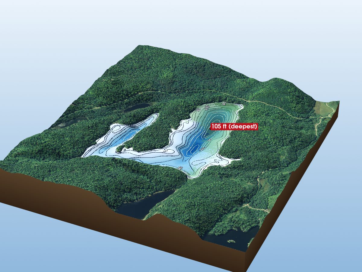 Depth map of Little Lafoe Lake
