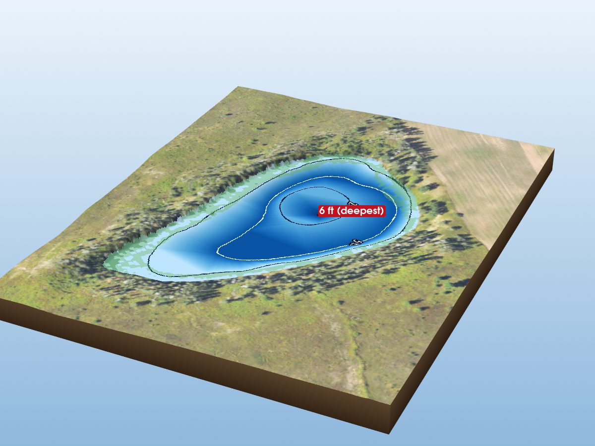Depth map of Little Lake