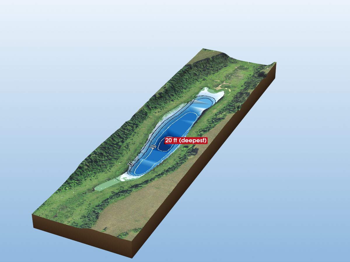 Depth map of Little Lake