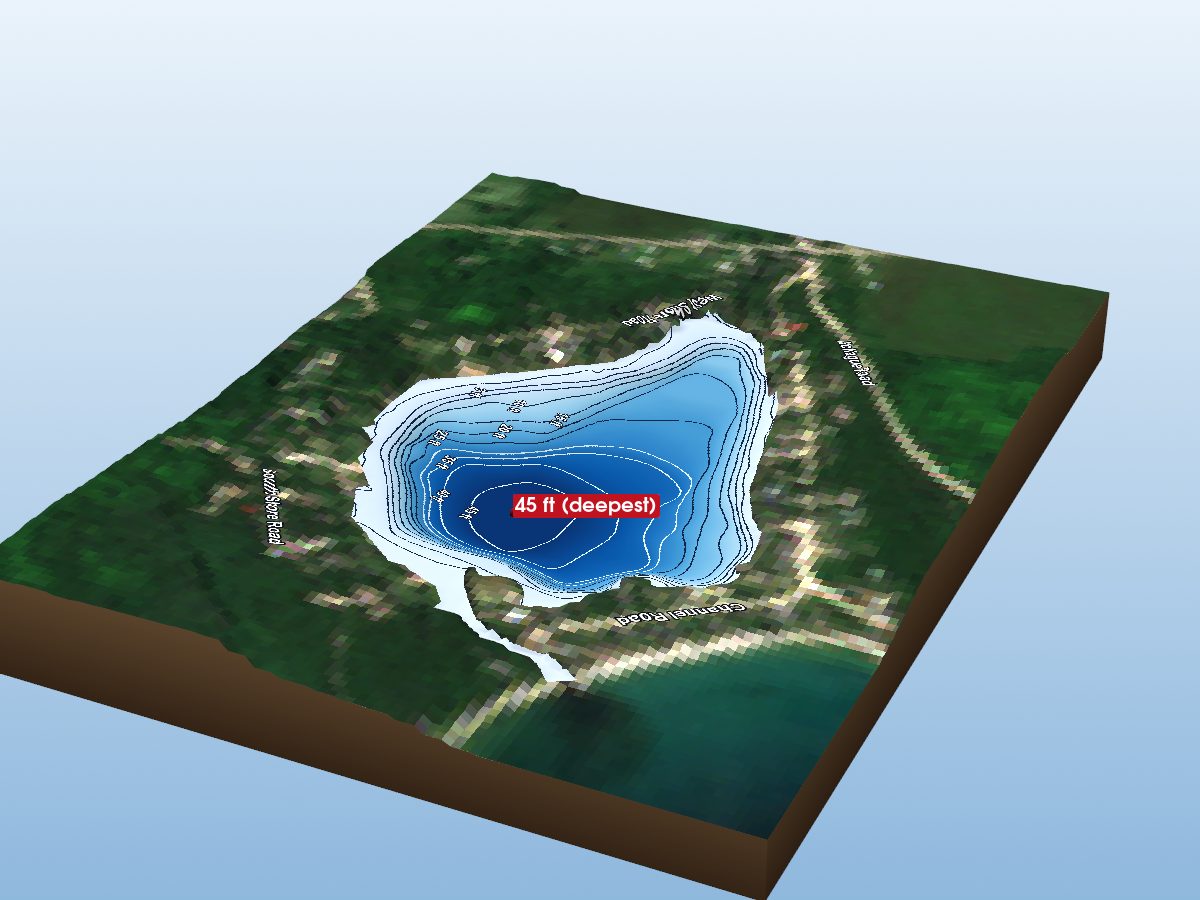 Depth map of Little Lake