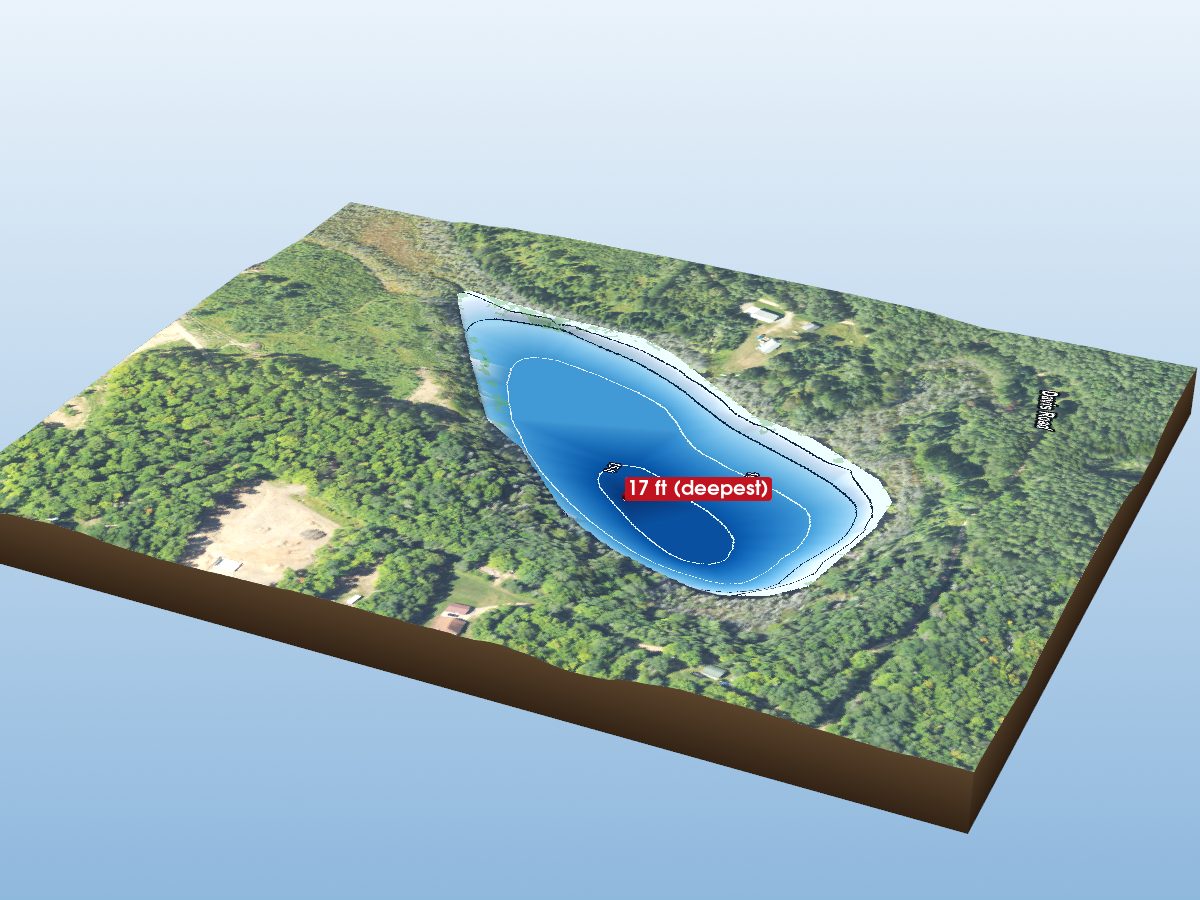 Depth map of Little Lake Ellen