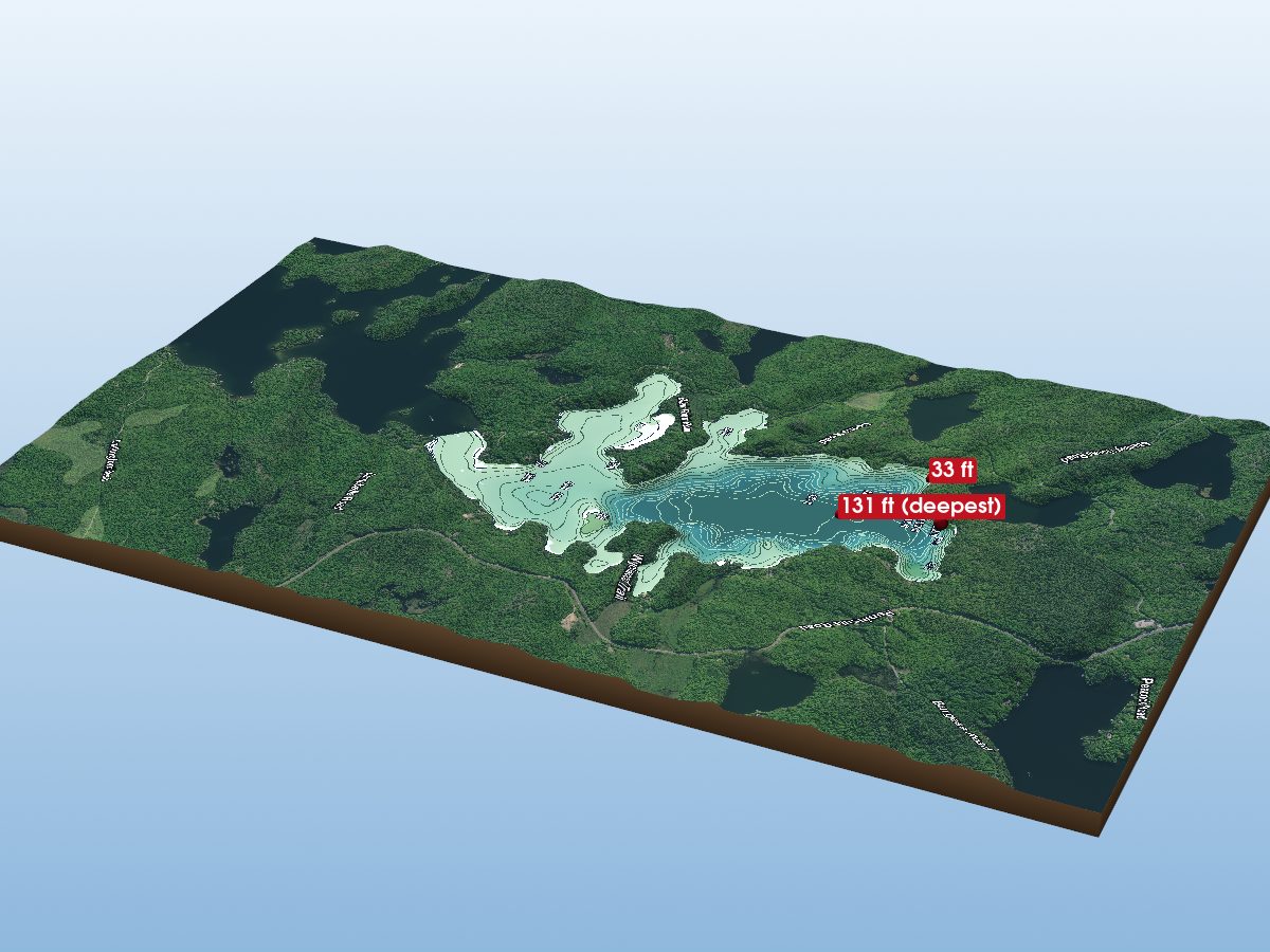 Depth map of Little Lake Joseph