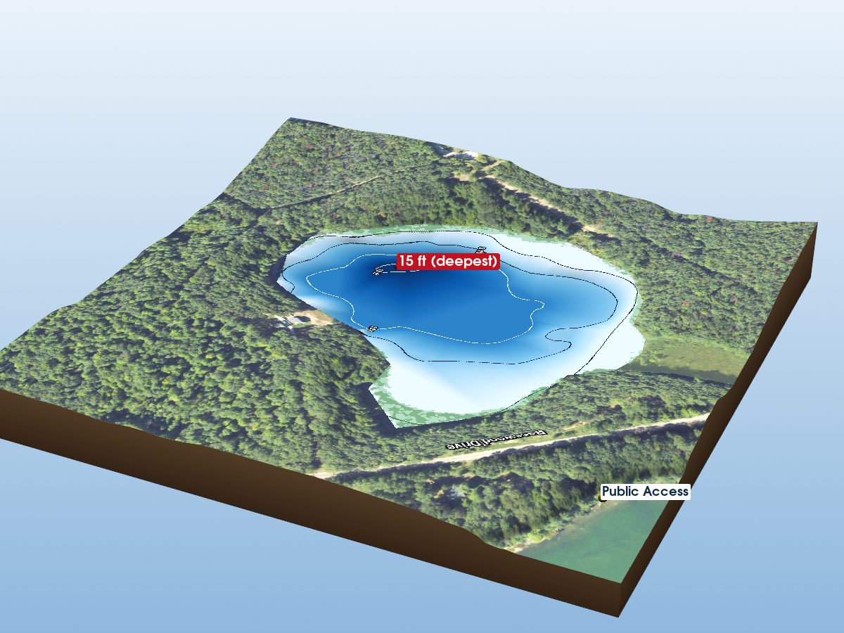 Depth map of Little Lake Placid