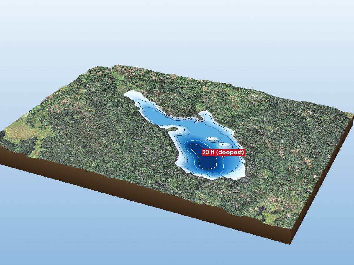 Depth map of Little Lake