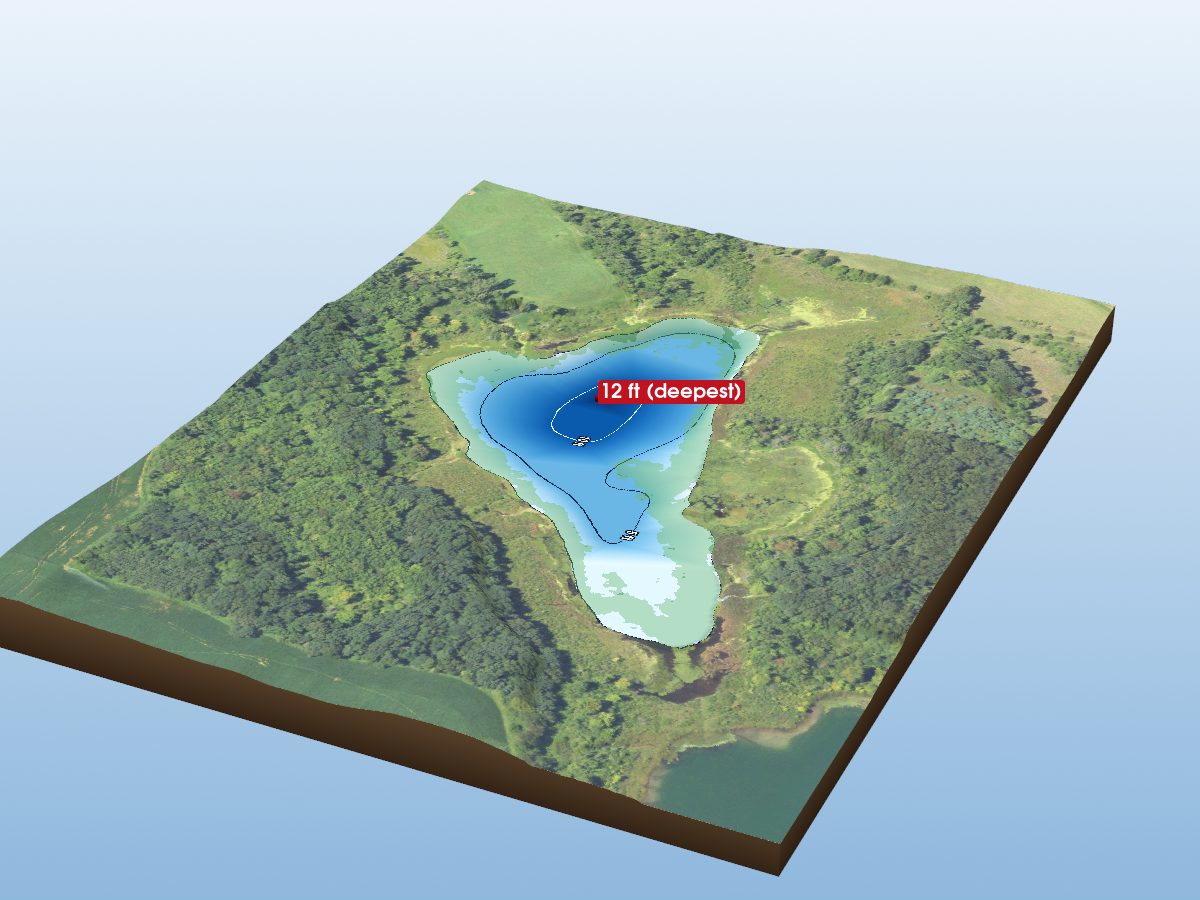 Depth map of Little Marl Lake
