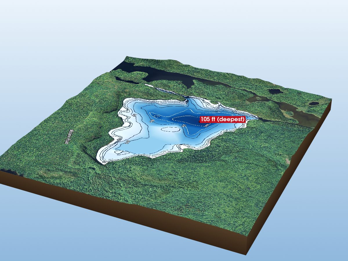Depth map of Little Moraine Lake