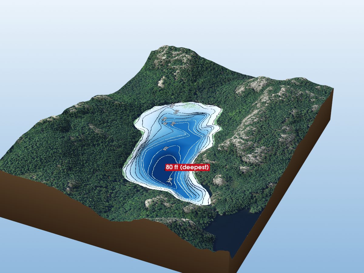Depth map of Little Mountain Lake
