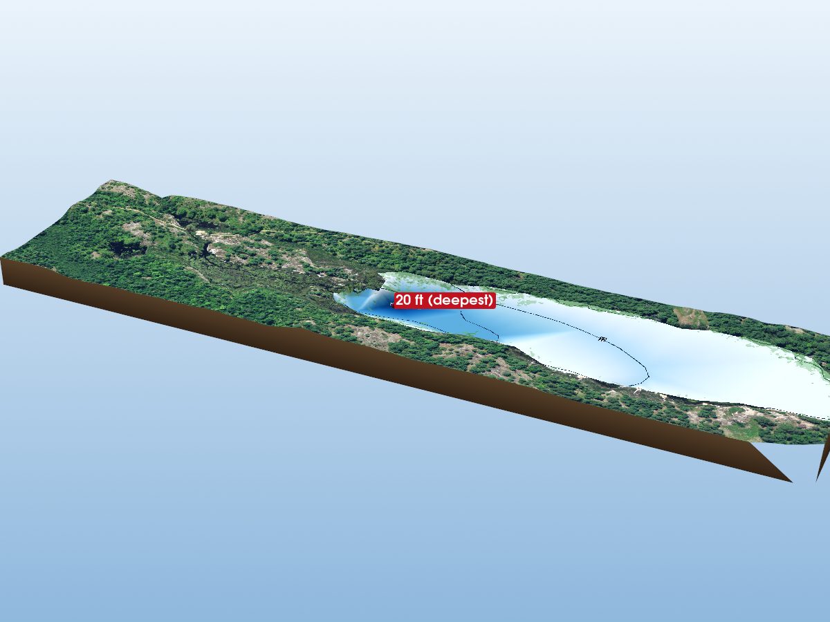 Depth map of Little Otter Lake