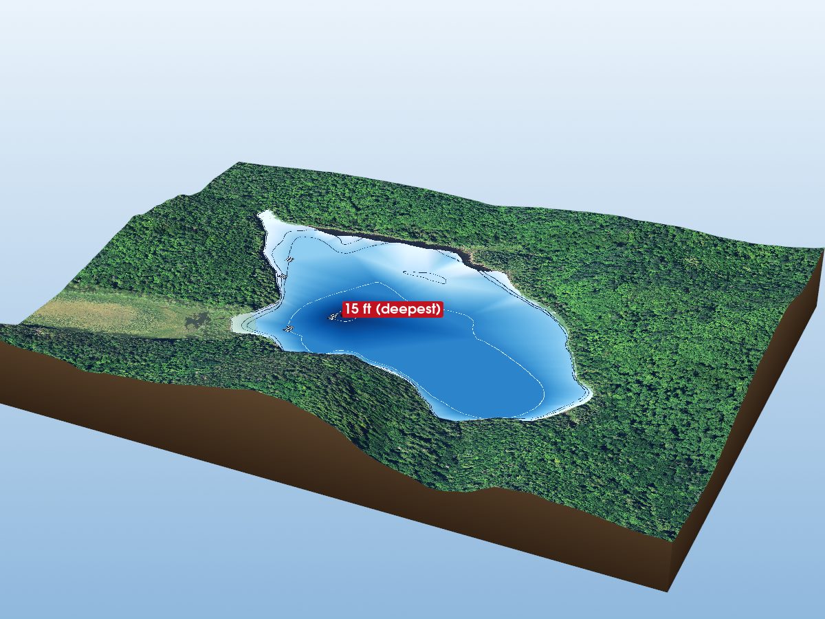 Depth map of Little Rock Lake