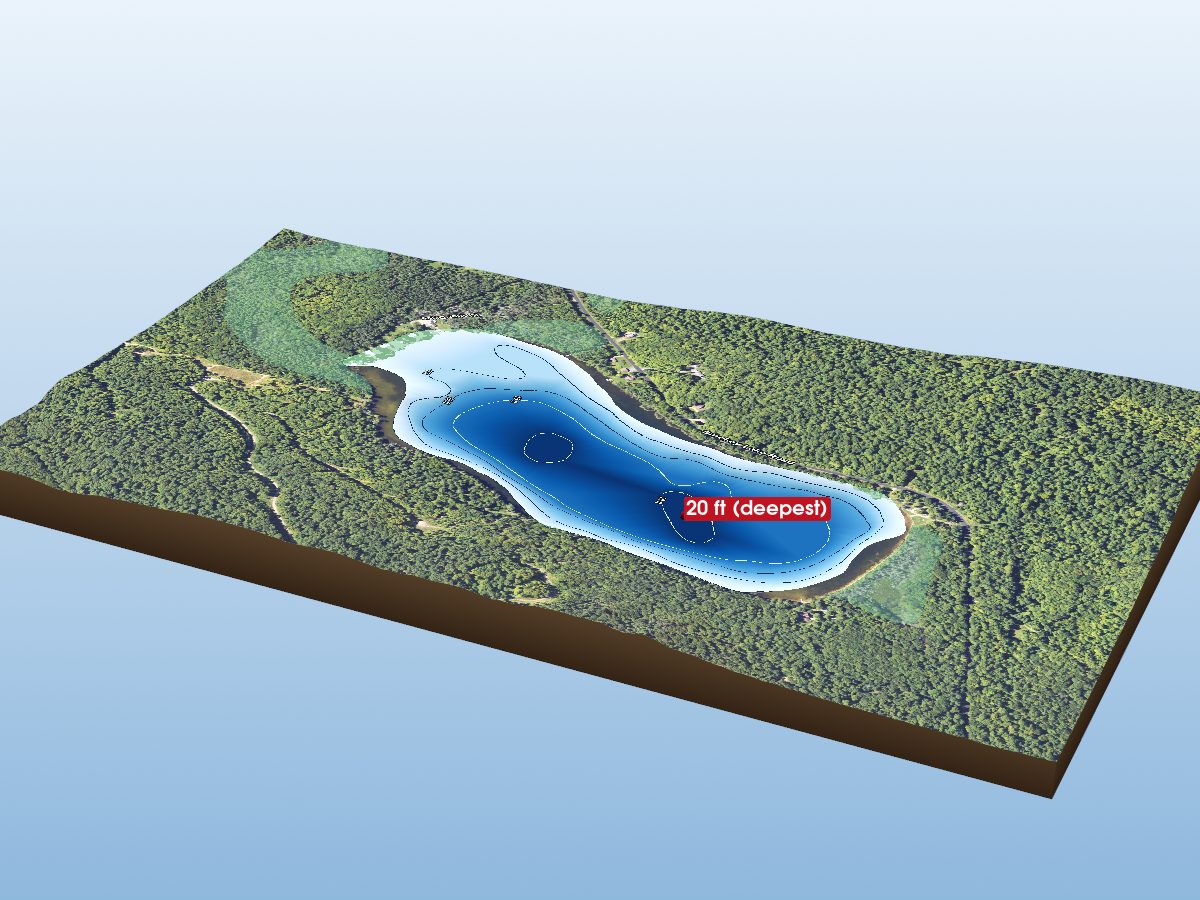 Depth map of Little Smoky Lake