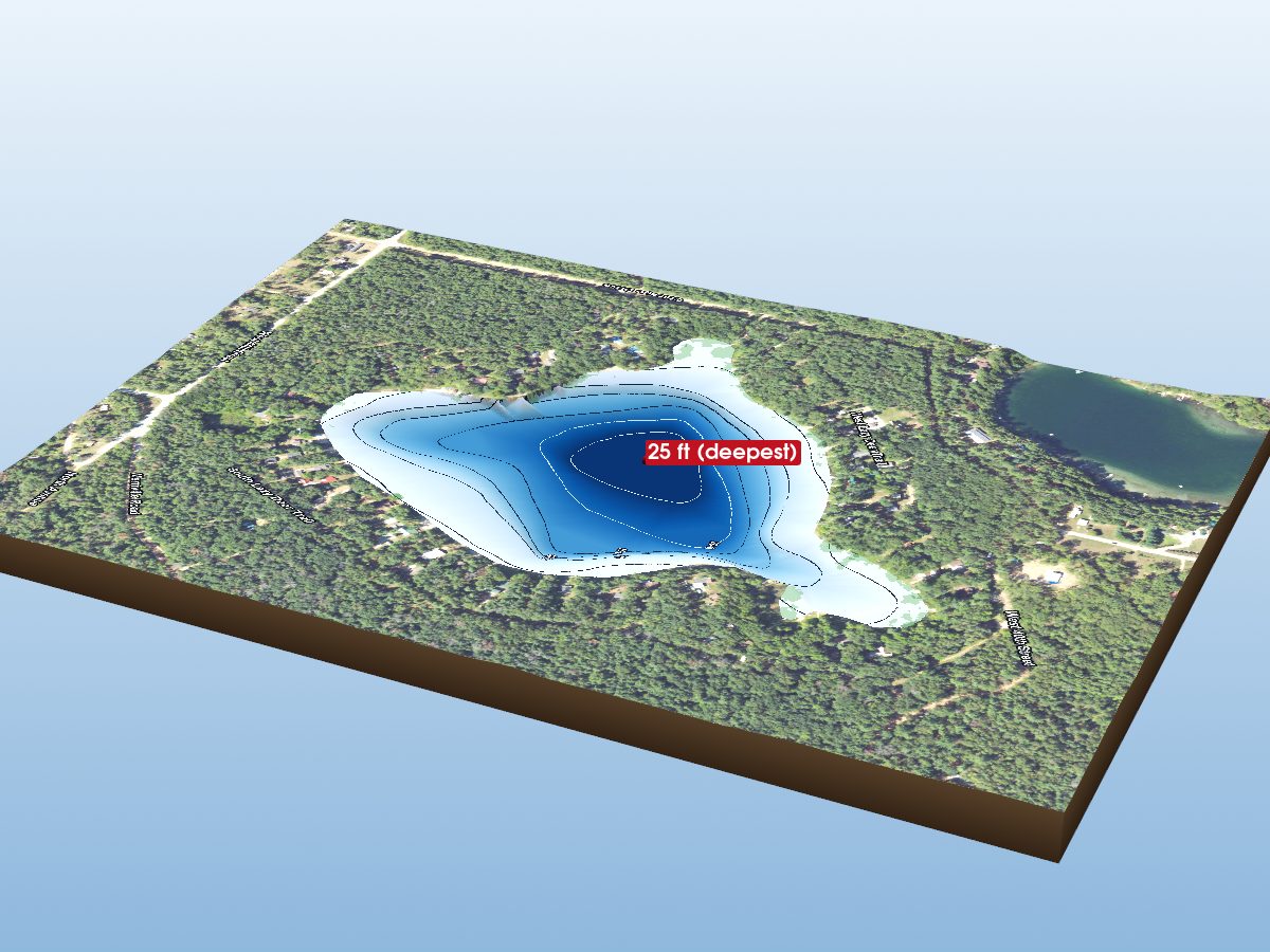 Depth map of Little Star Lake