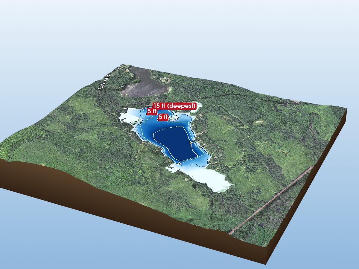 Depth map of Little Stone Lake